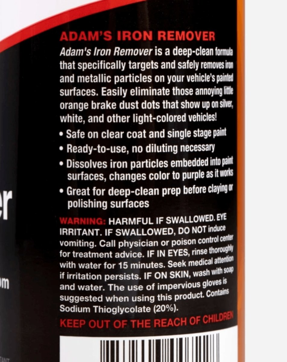 Adam's Iron Remover - Adam's Polishes Australia