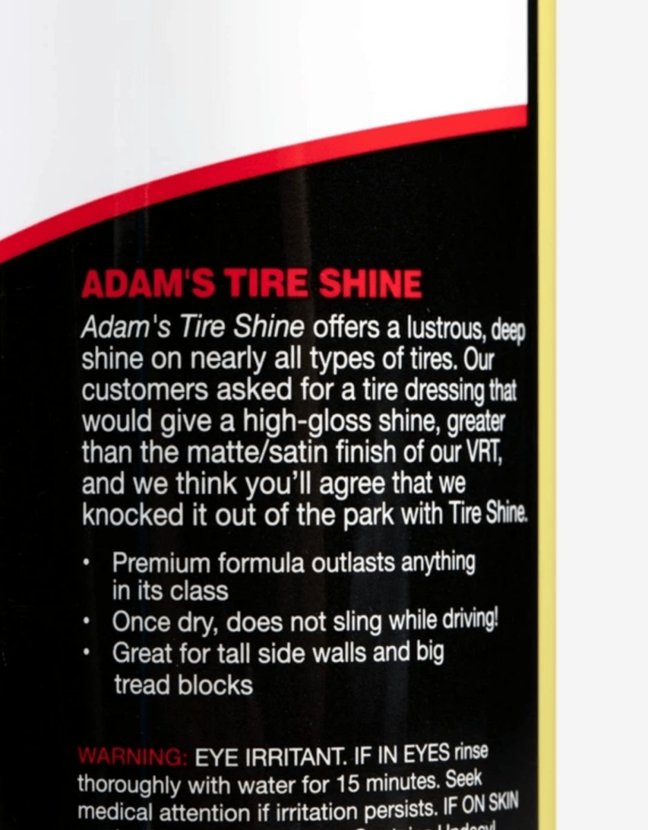 Adam’s Tyre Shine 16 oz/473 mL - Adam's Polishes Australia