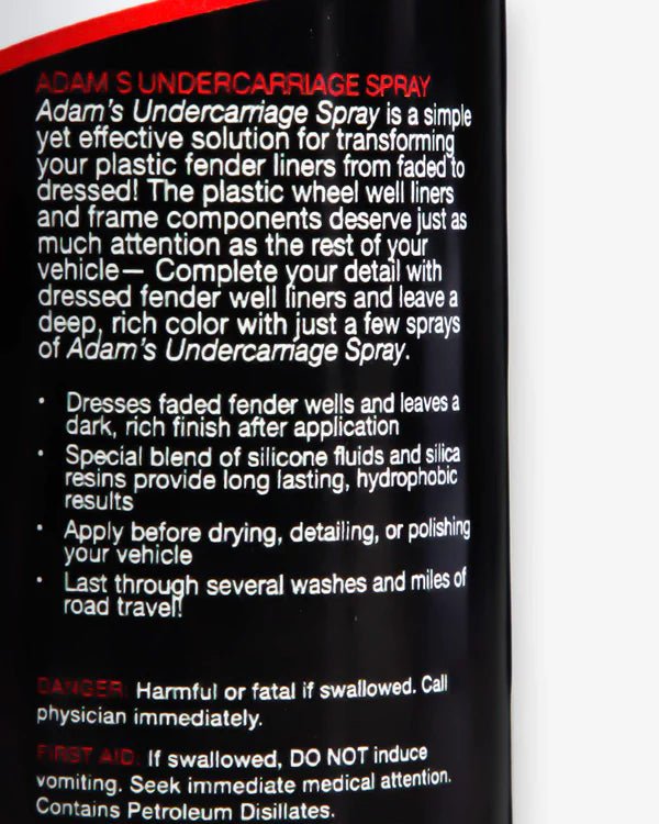 Adam’s Undercarriage Spray 16 oz/473 mL - Adam's Polishes Australia